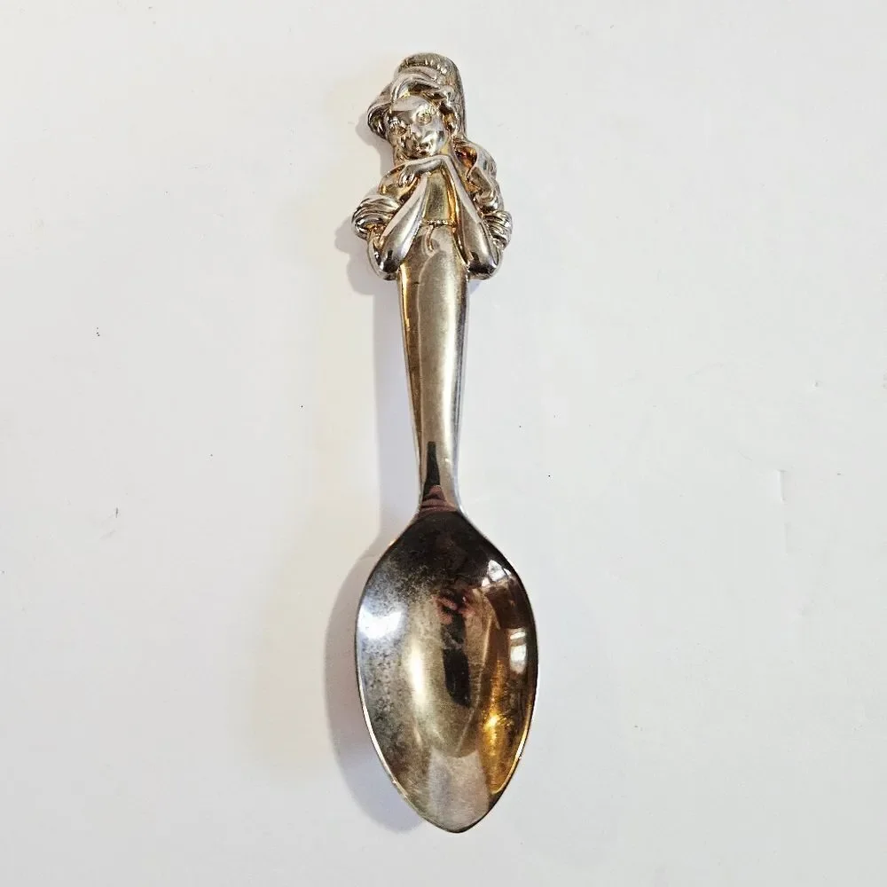 Vintage Disney Beauty & the Beast Belle Silverplate Silverware Collectible Spoon